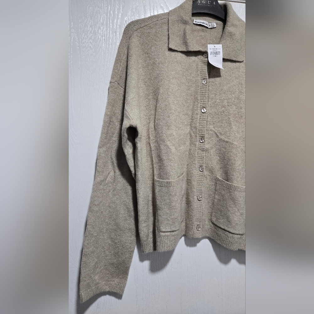 Nwt Abercromboe & Fitch Tan Delight Cardigan Size XS - Picture 4 of 9